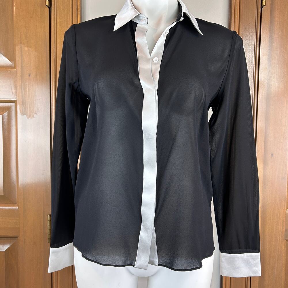 Alice + Olivia Black and White Blouse